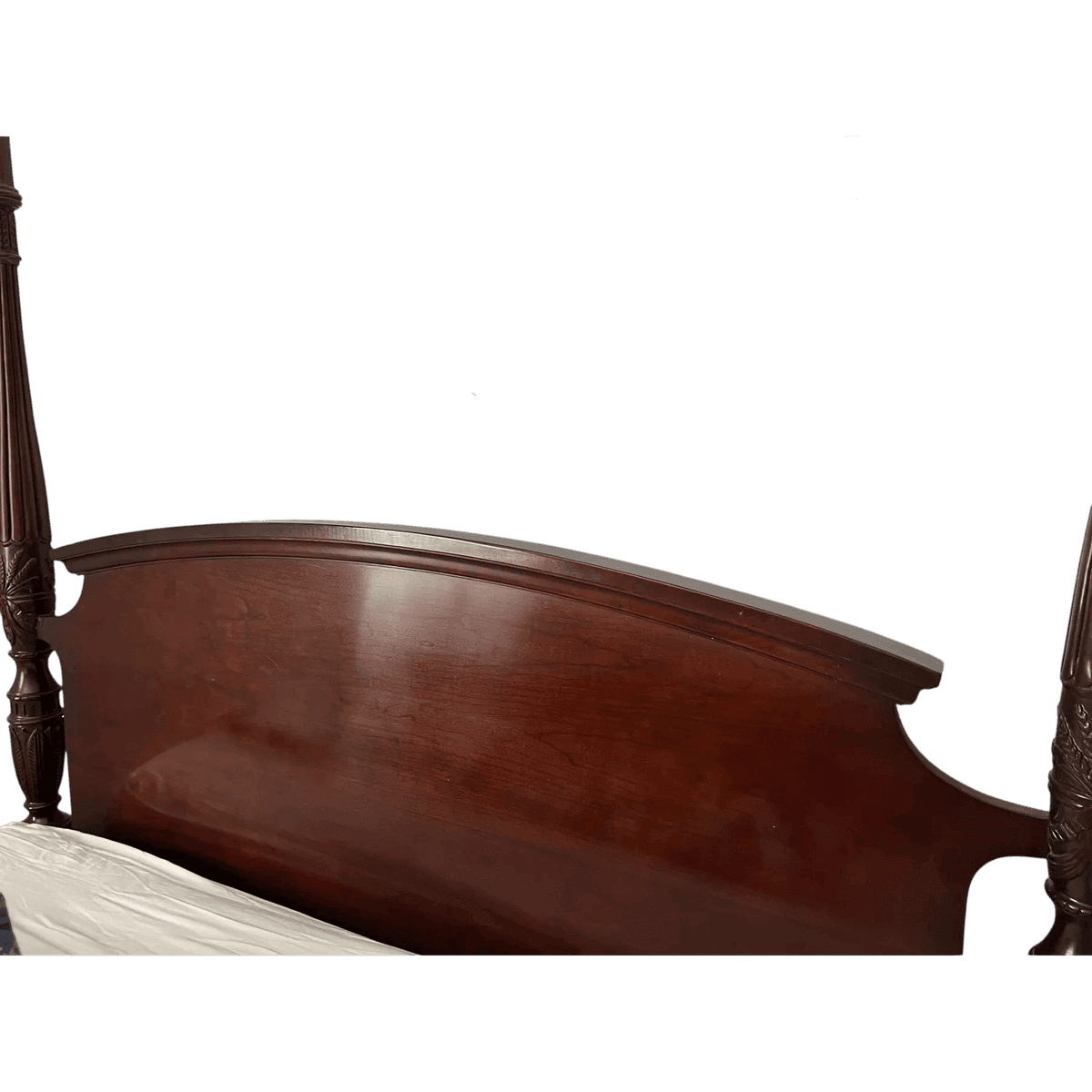 Drexel Heritage Four Poster Queen Size 'Carleton' Cherry Wood Rice Bed - Vintage Late 20th Century - Made in North Carolina - Thumbnail 3