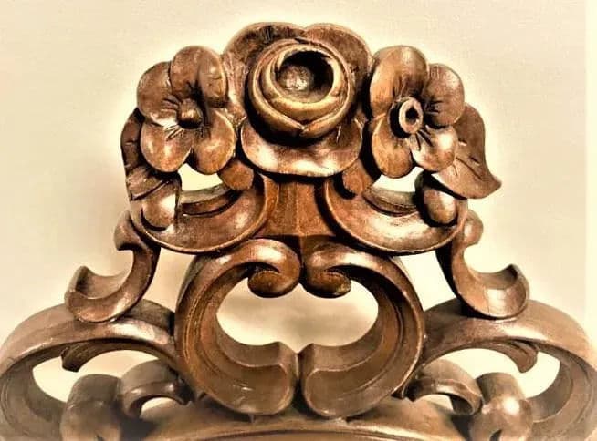 Late 19th Century Carved Rosewood Renaissance Revival Chair With Hair-On Cowhide Seat Upholstery - Thumbnail 3
