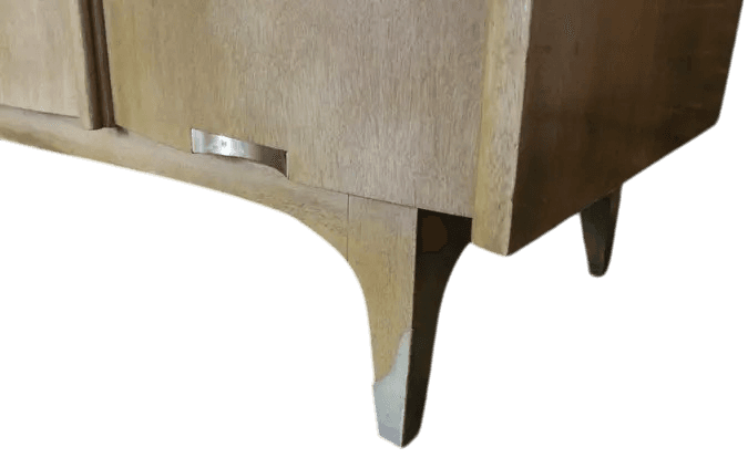 Bleached Mahogany American of Martinsville Fully Restored Credenza or Dresser - Vintage 1950s - Thumbnail 5