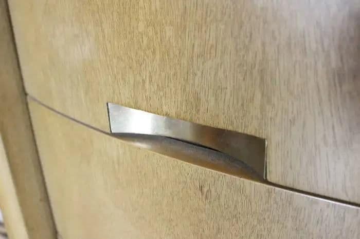 Bleached Mahogany American of Martinsville Fully Restored Credenza or Dresser - Vintage 1950s - Thumbnail 6