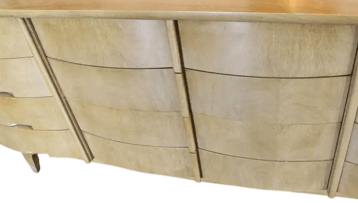 Bleached Mahogany American of Martinsville Fully Restored Credenza or Dresser - Vintage 1950s - Thumbnail 4