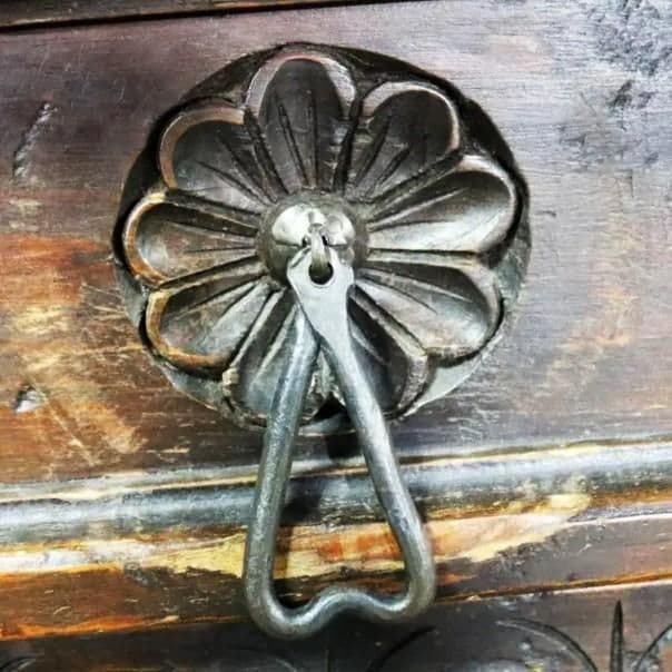 Heavily Carved Artes De México Internacionales Hacienda Style Desk - Vintage 1960s - Thumbnail 8