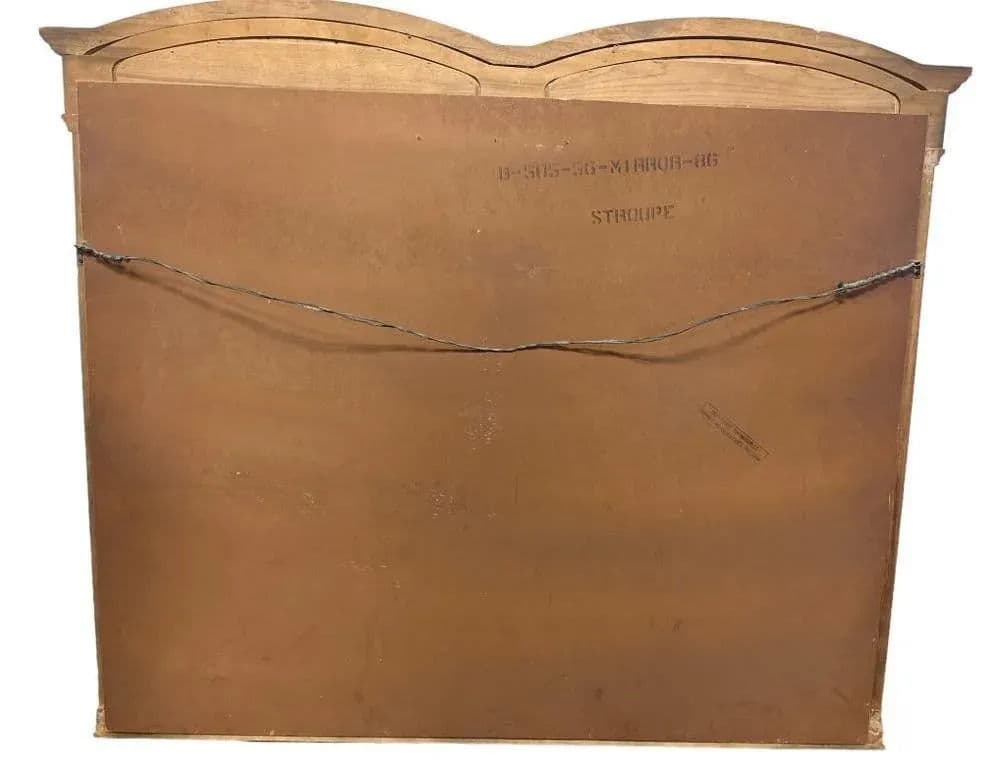 Thomasville Spanish Revival Pecan Wood and Burlwood Large Mirror Made in 1964 - Thumbnail 4