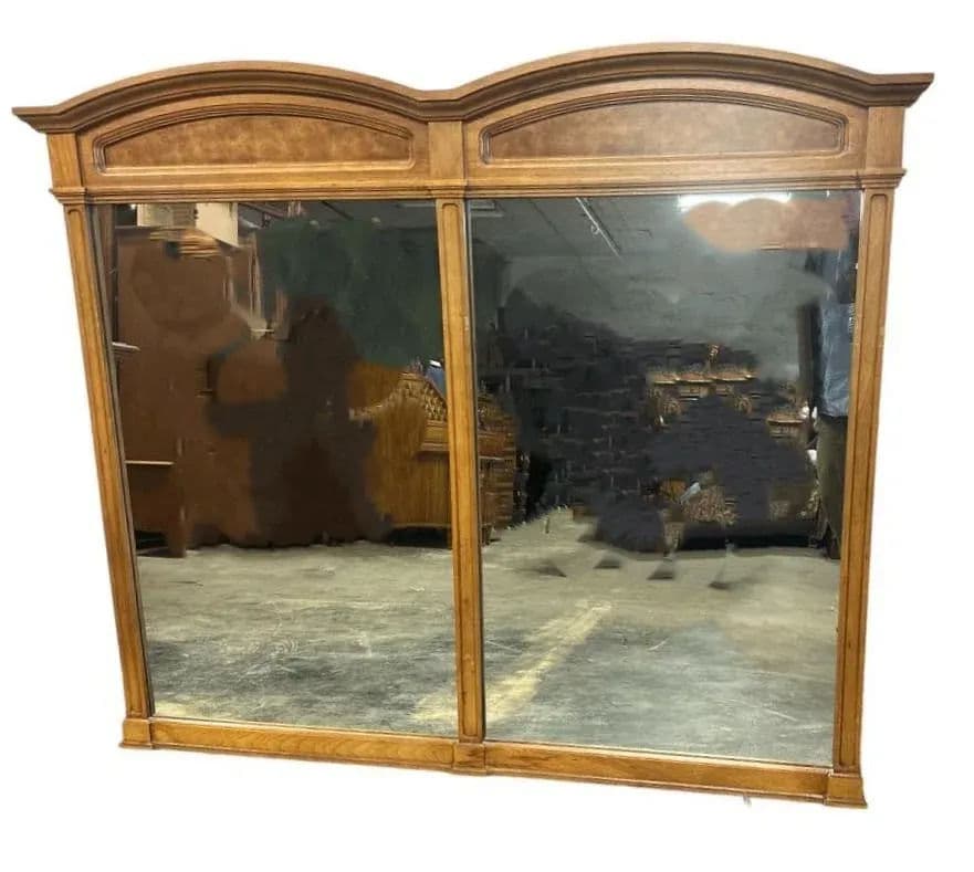 Thomasville Spanish Revival Pecan Wood and Burlwood Large Mirror Made in 1964 - Thumbnail 6