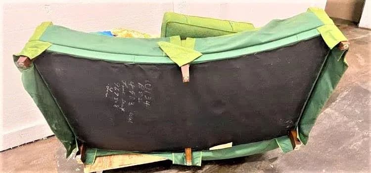 Baker Furniture Hollywood Regency Sofas Dated 1963 With Original Emerald Upholstery - a Pair - Thumbnail 11