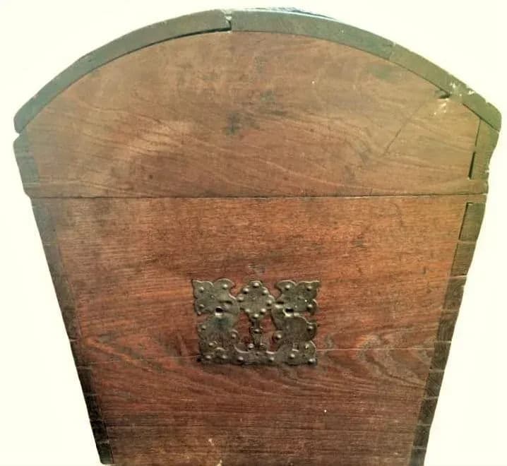 18th Century European Large Oak Immigrant Trunk - Signed and Dated 1793 - Thumbnail 4