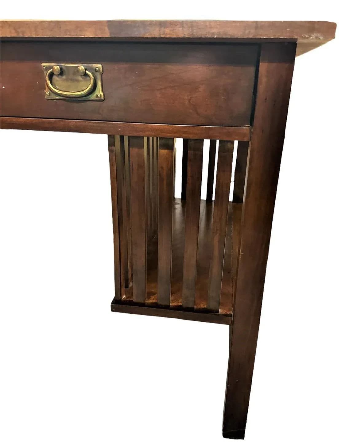 Jim Peed for Romweber Mission Style Cherry Wood Desk - Late 20th Century - Thumbnail 4