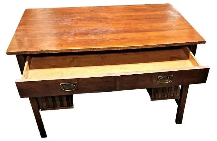 Jim Peed for Romweber Mission Style Cherry Wood Desk - Late 20th Century - Thumbnail 8