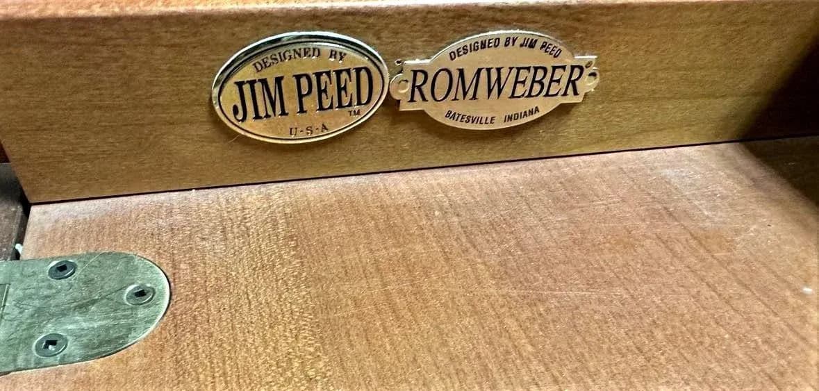 Jim Peed for Romweber Mission Style Cherry Wood Desk - Late 20th Century - Thumbnail 7