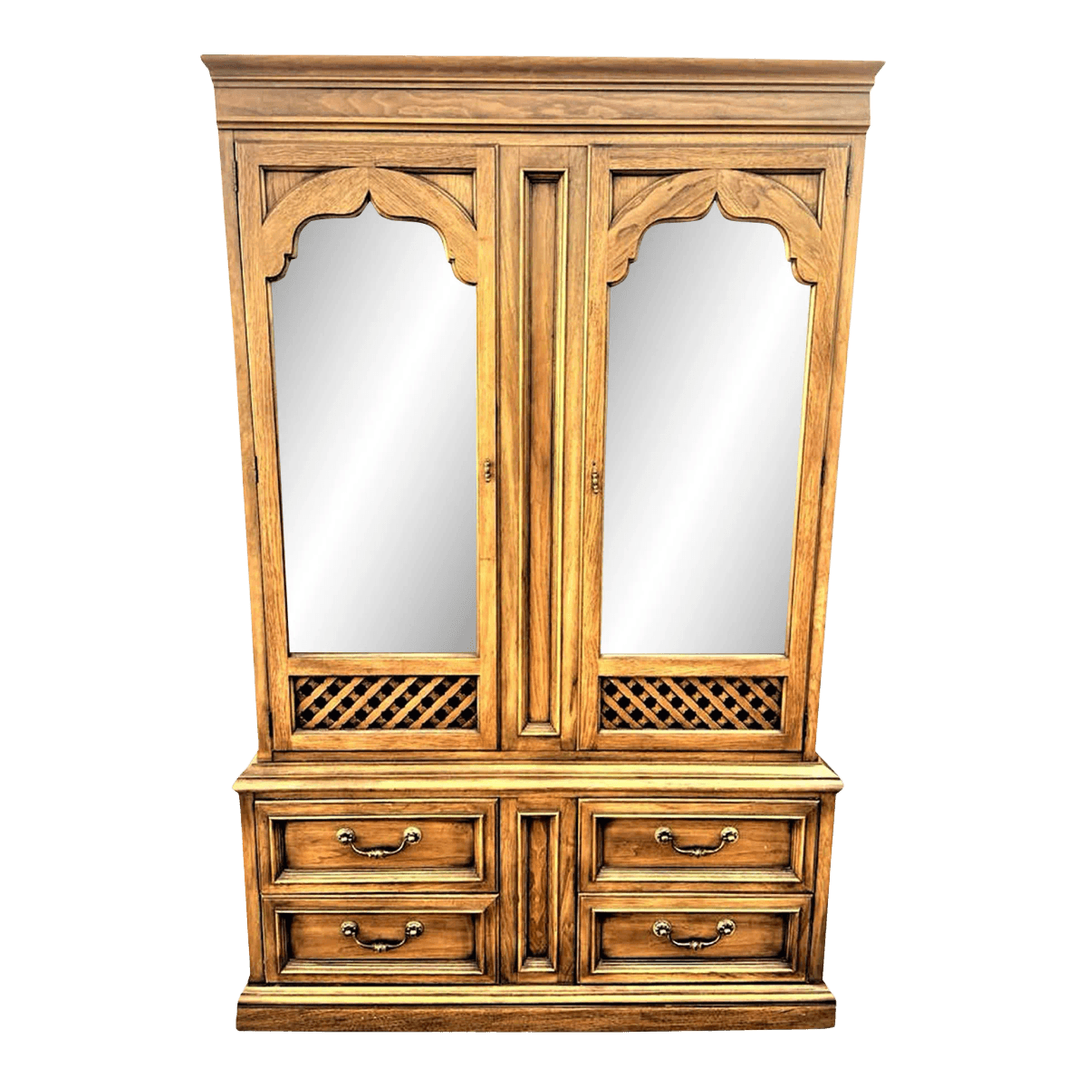 Jim Peed Drexel Moorish Spanish Revival Esperanto Collection Pecan Wood China Cabinet - Made in 1964 - Thumbnail 2