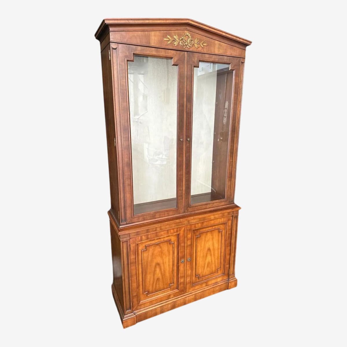 Kindel Grand Rapids 'Milano' Cherry Breakfront China Cabinet - Circa 1960 - Image 1