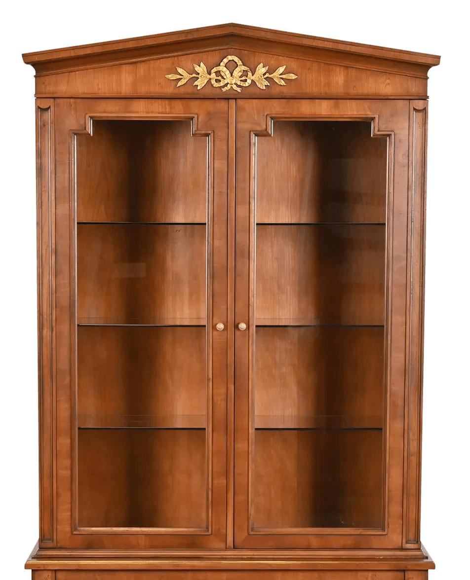 Kindel Grand Rapids 'Milano' Cherry Breakfront China Cabinet - Circa 1960 - Thumbnail 3