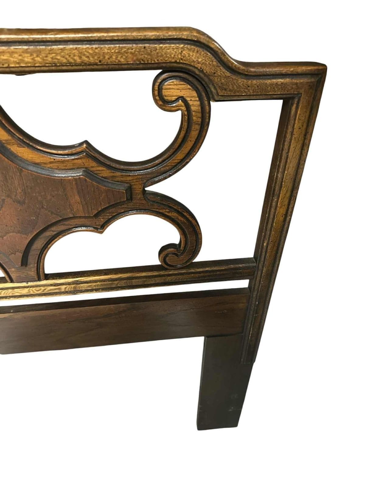 Spanish Revival Queen Size Solid Oak Headboard - Circa 1960s - Thumbnail 6