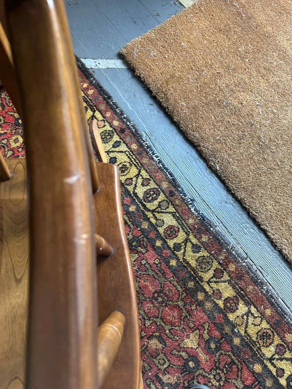 Stickley Cherry Wood Cattail Rocking Chair - Vintage Mid 20th Century Dated 1956 - Thumbnail 7