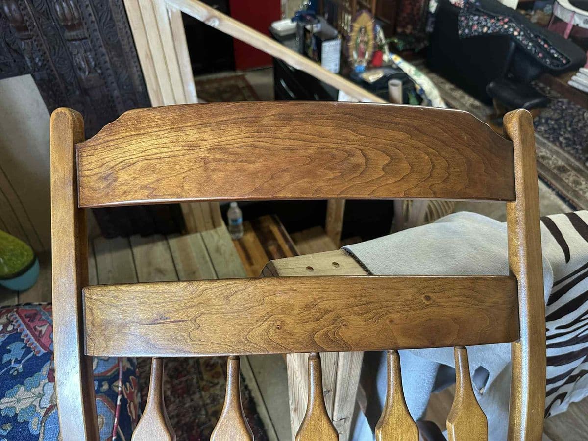 Stickley Cherry Wood Cattail Rocking Chair - Vintage Mid 20th Century Dated 1956 - Thumbnail 9