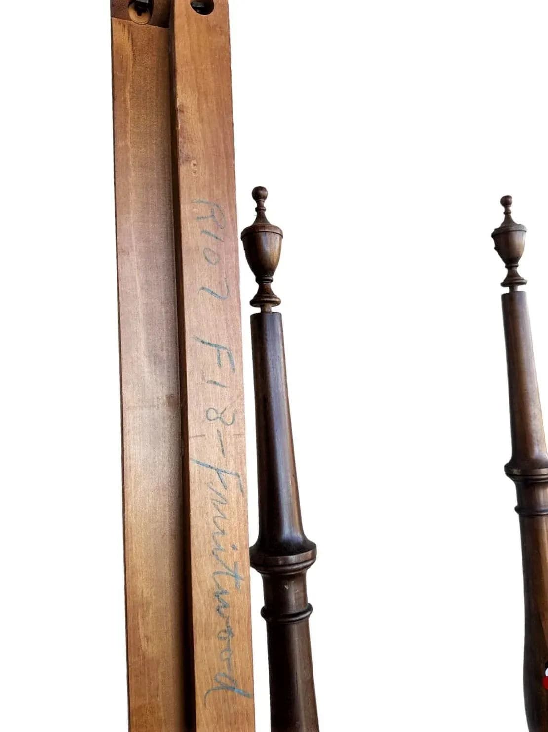 Kindel Grand Rapids Fruitwood Four Poster Bed - Full Size - Vintage Circa 1950s - Thumbnail 3