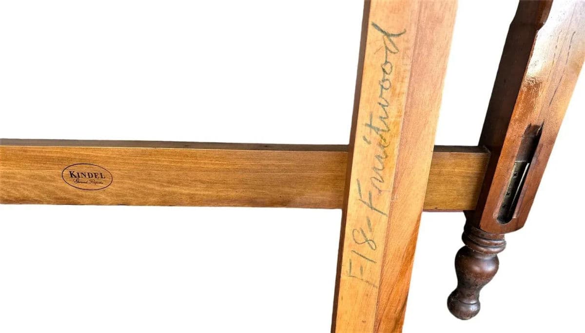 Kindel Grand Rapids Fruitwood Four Poster Bed - Full Size - Vintage Circa 1950s - Thumbnail 4