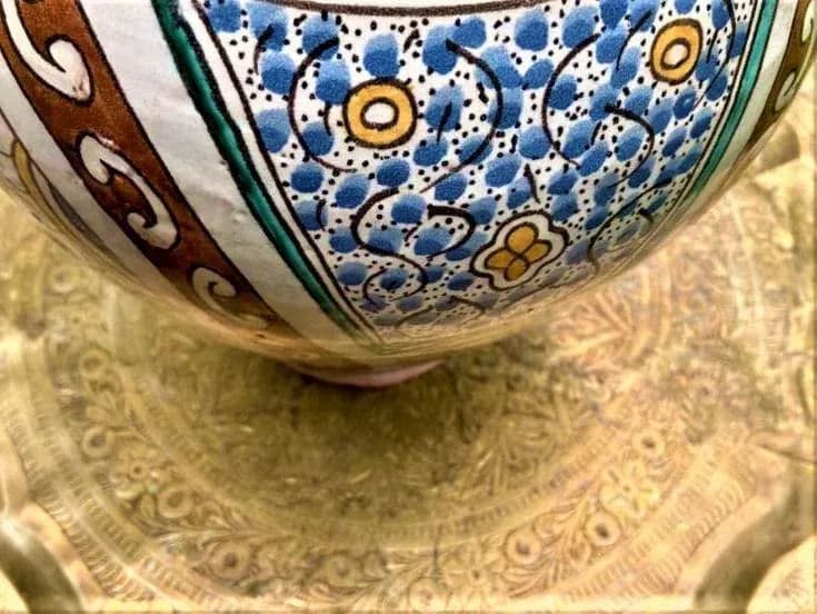 Mid 20th Century Large Fez Ceramic Lidded Jar From Morocco - Thumbnail 3