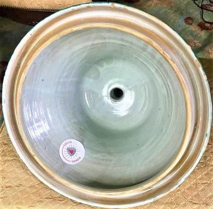 Mid 20th Century Large Fez Ceramic Lidded Jar From Morocco - Thumbnail 11