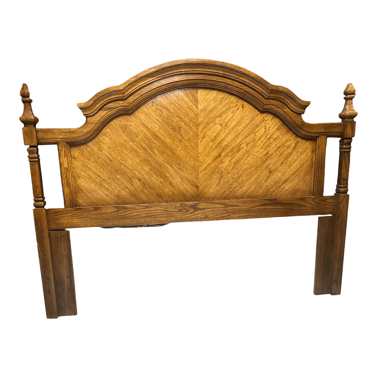 Queen Size Dixie Furniture Solid Oak French Provincial Headboard - Vintage Circa 1970 - Thumbnail 2