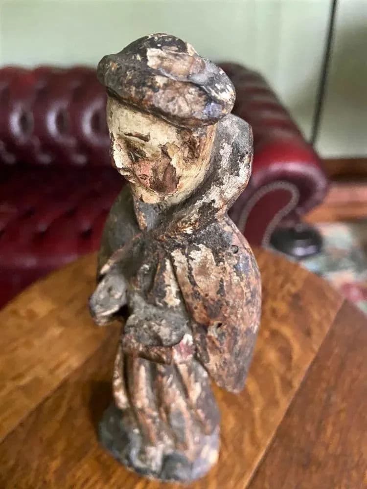 18th Century Antique Spanish Colonial Santo Image of Saint Dominic From Mexico - Thumbnail 6