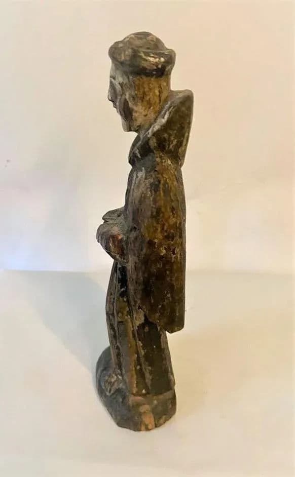 18th Century Antique Spanish Colonial Santo Image of Saint Dominic From Mexico - Thumbnail 9