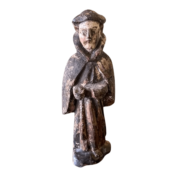 18th Century Antique Spanish Colonial Santo Image of Saint Dominic From Mexico - Thumbnail 11