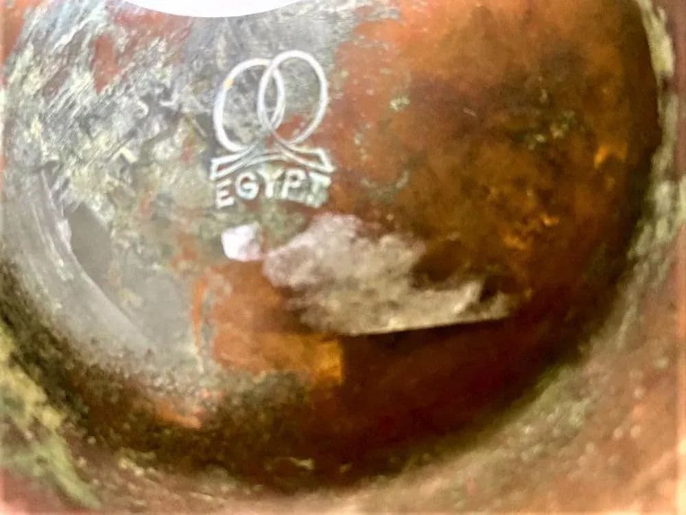 Middle Eastern Hammered & Incised Copper Pitcher - Made in Egypt Mid 20th Century - Thumbnail 10