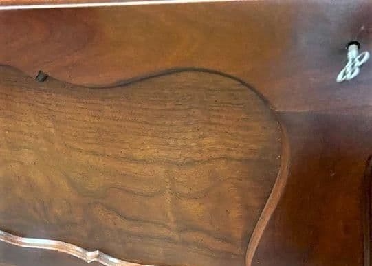 Baker Furniture Cherry Wood Armoire With Tooled Leather Drop Down Desk - Late 20th Century - Thumbnail 5