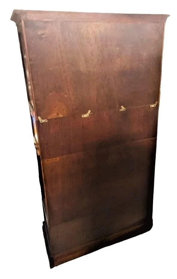 Baker Furniture Cherry Wood Armoire With Tooled Leather Drop Down Desk - Late 20th Century - Thumbnail 8