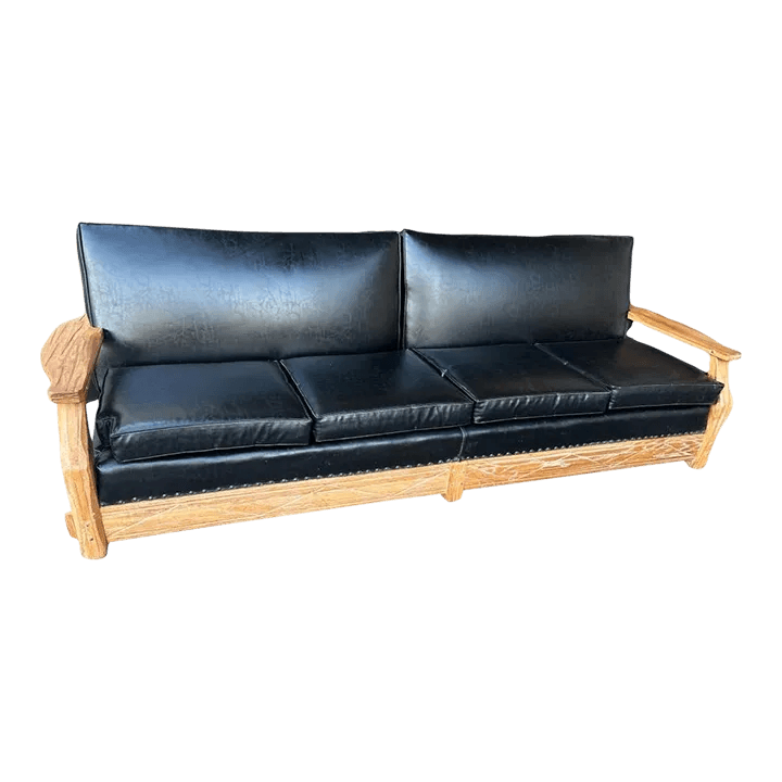 A. Brandt Ranch Oak Monumental 102" Sofa - Vintage Mid 20th Century - Thumbnail 2