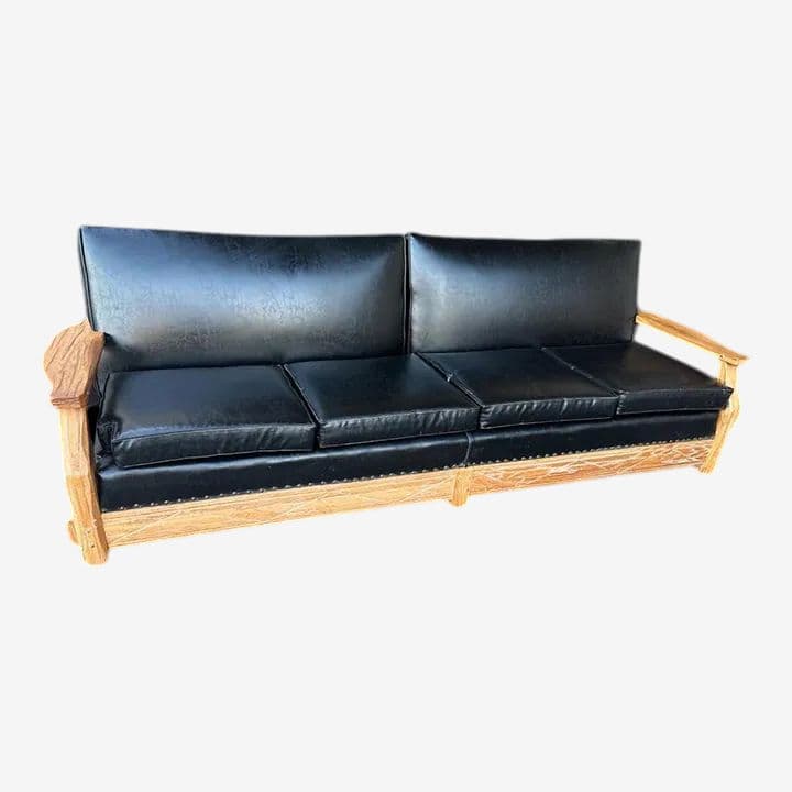 A. Brandt Ranch Oak Monumental 102" Sofa - Vintage Mid 20th Century - Image 1