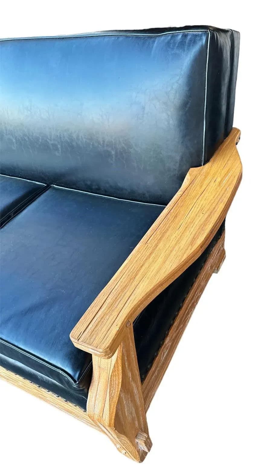 A. Brandt Ranch Oak Monumental 102" Sofa - Vintage Mid 20th Century - Thumbnail 6