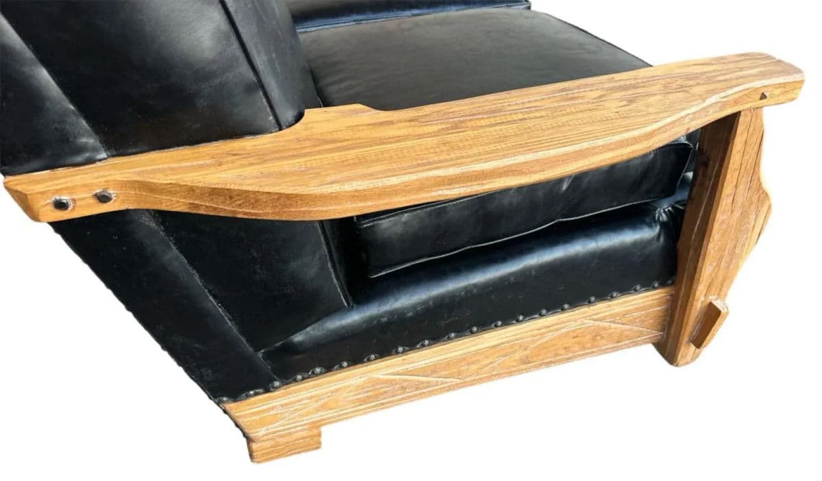 A. Brandt Ranch Oak Monumental 102" Sofa - Vintage Mid 20th Century - Thumbnail 5