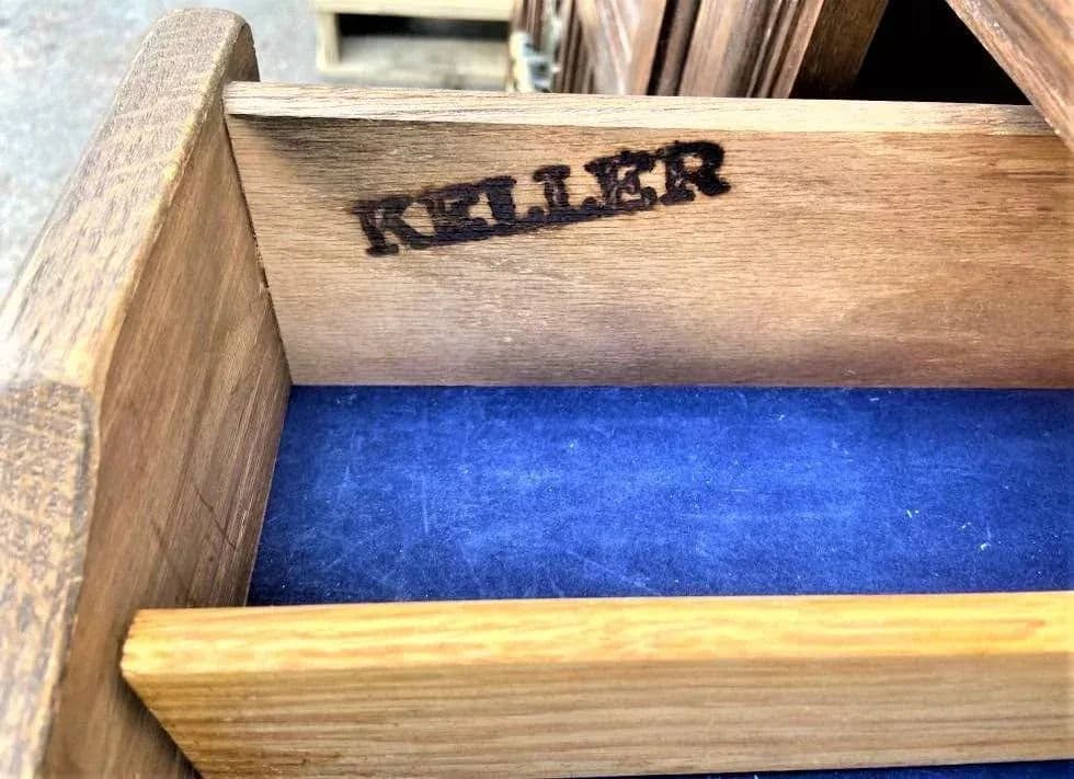 Vintage 1960s Keller Furniture Spanish Revival Solid Oak China Cabinet - Thumbnail 4