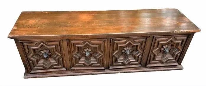 Spanish Colonial Style Artes De México Storage Coffers -- for Use as Benches or Cocktail Tables - a Pair - Vintage 1960s - Thumbnail 6