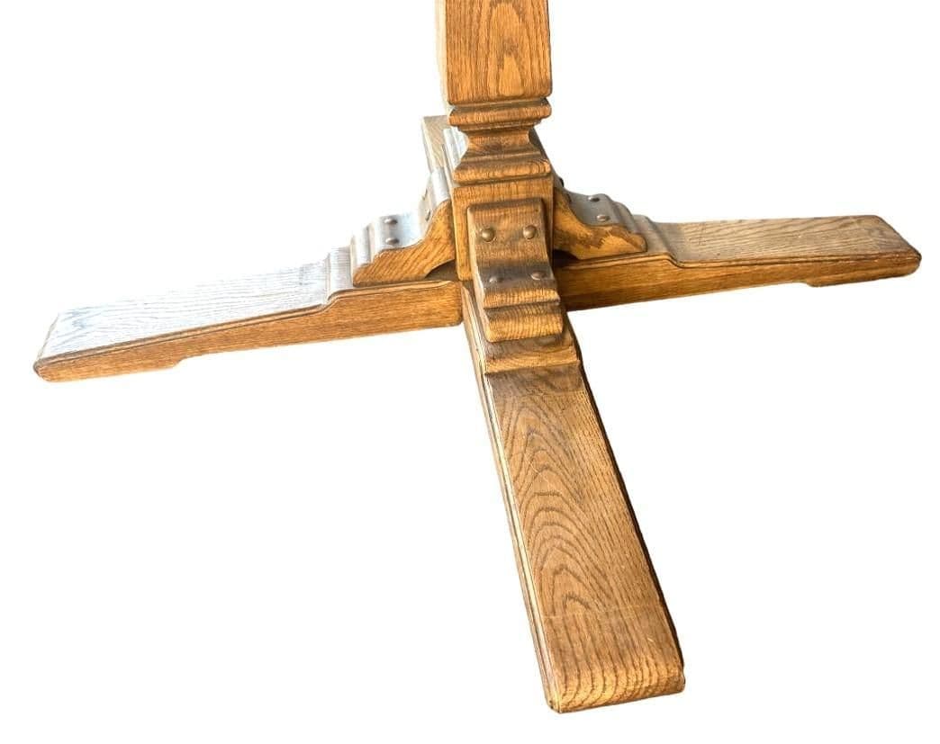 Romweber Viking Oak Table - Vintage Mid 20th Century - Thumbnail 8