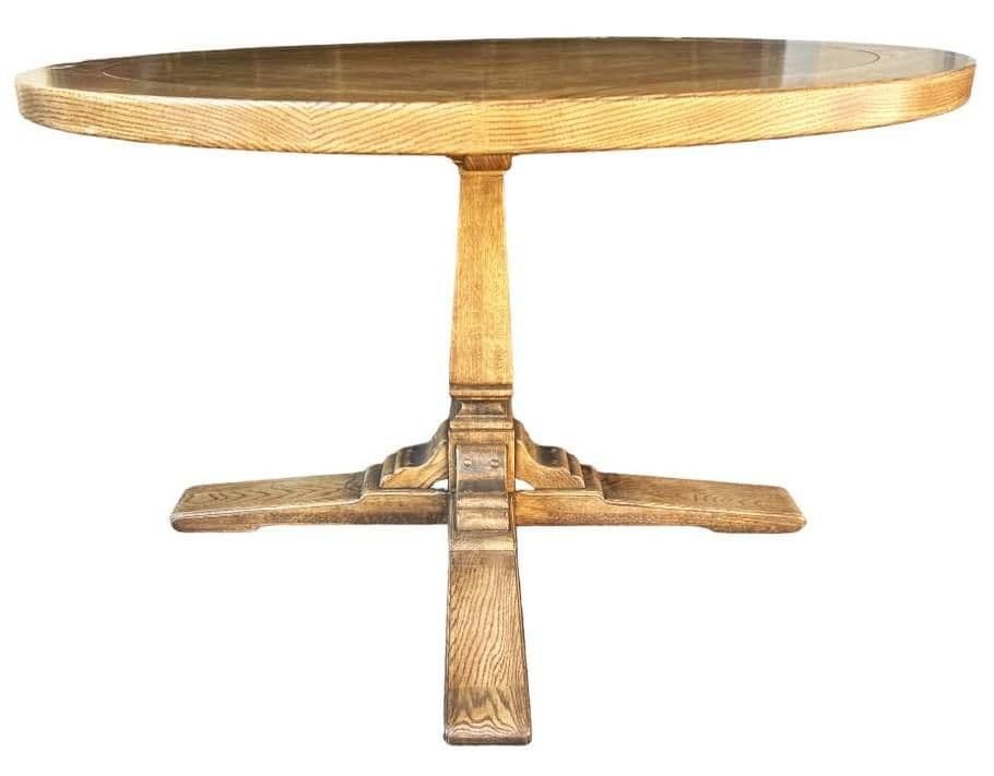 Romweber Viking Oak Table - Vintage Mid 20th Century - Thumbnail 10