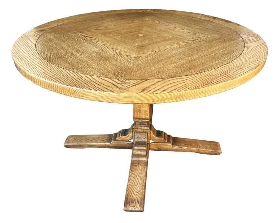 Romweber Viking Oak Table - Vintage Mid 20th Century - Thumbnail 6