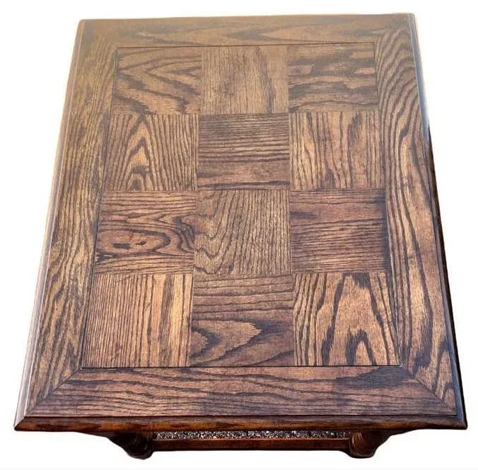Solid Oak Hammary End Table or Nightstand With Spanish Revival Details - Mid 20th Century - Thumbnail 8