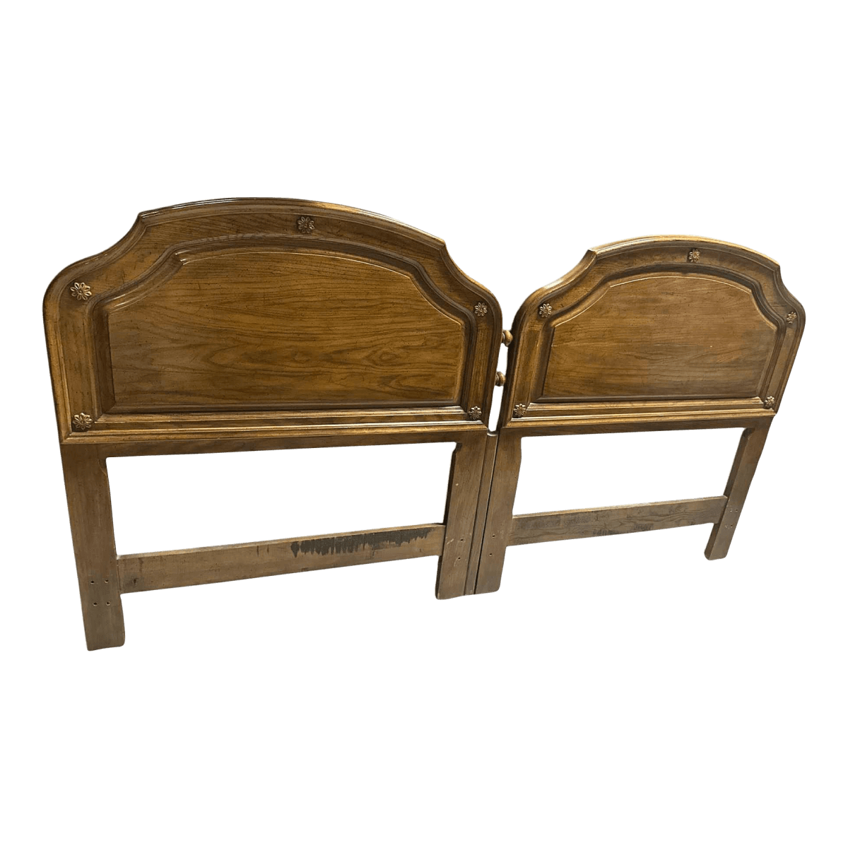 King Size Davis Cabinet Company French Provincial Solid Oak Headboard - Vintage Circa 1960s - Thumbnail 2