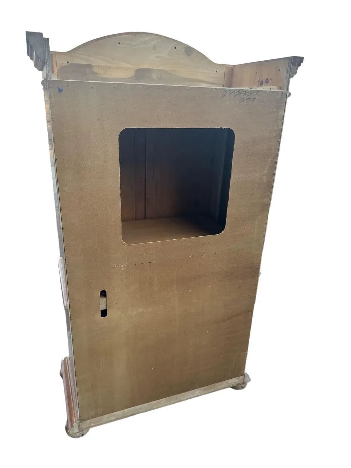 Vintage Bonnet Top Pine Armoire Crafted by Southern Furniture in Conover, North Carolina - Thumbnail 5