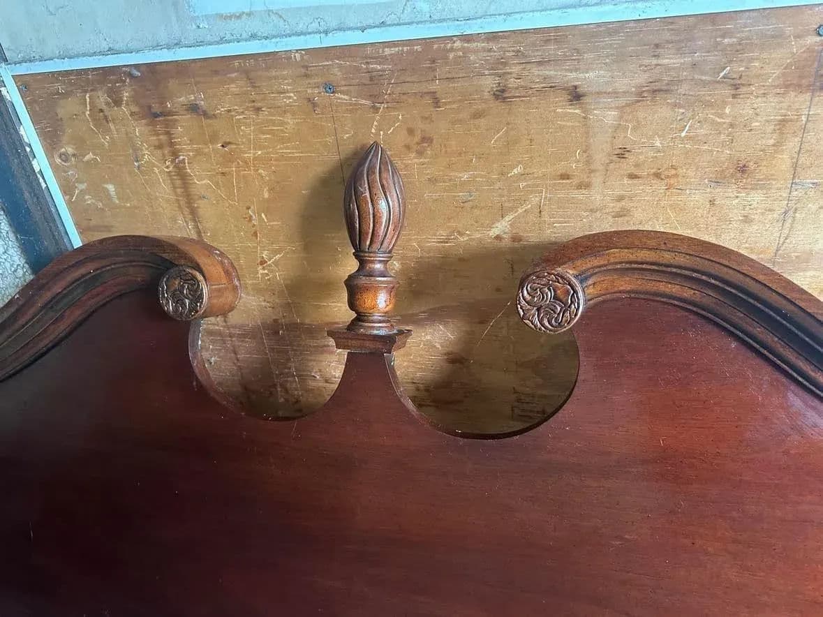 Cherry Wood Chippendale Four Poster Bed Made in North Carolina by American Drew - Vintage Late 20th Century - Thumbnail 6