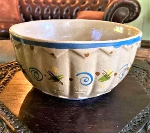 1950s Vintage Mexican Glazed Earthenware Serving Bowls - 4 Pieces - Thumbnail 4
