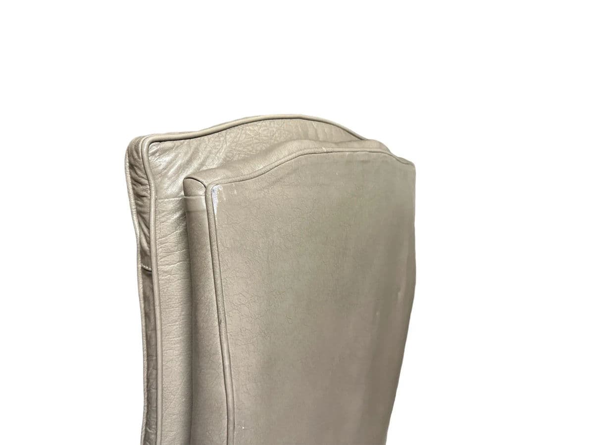 Button Tufted Leather Vintage Executive Swivel Chair With Nail Head Trim - Thumbnail 8