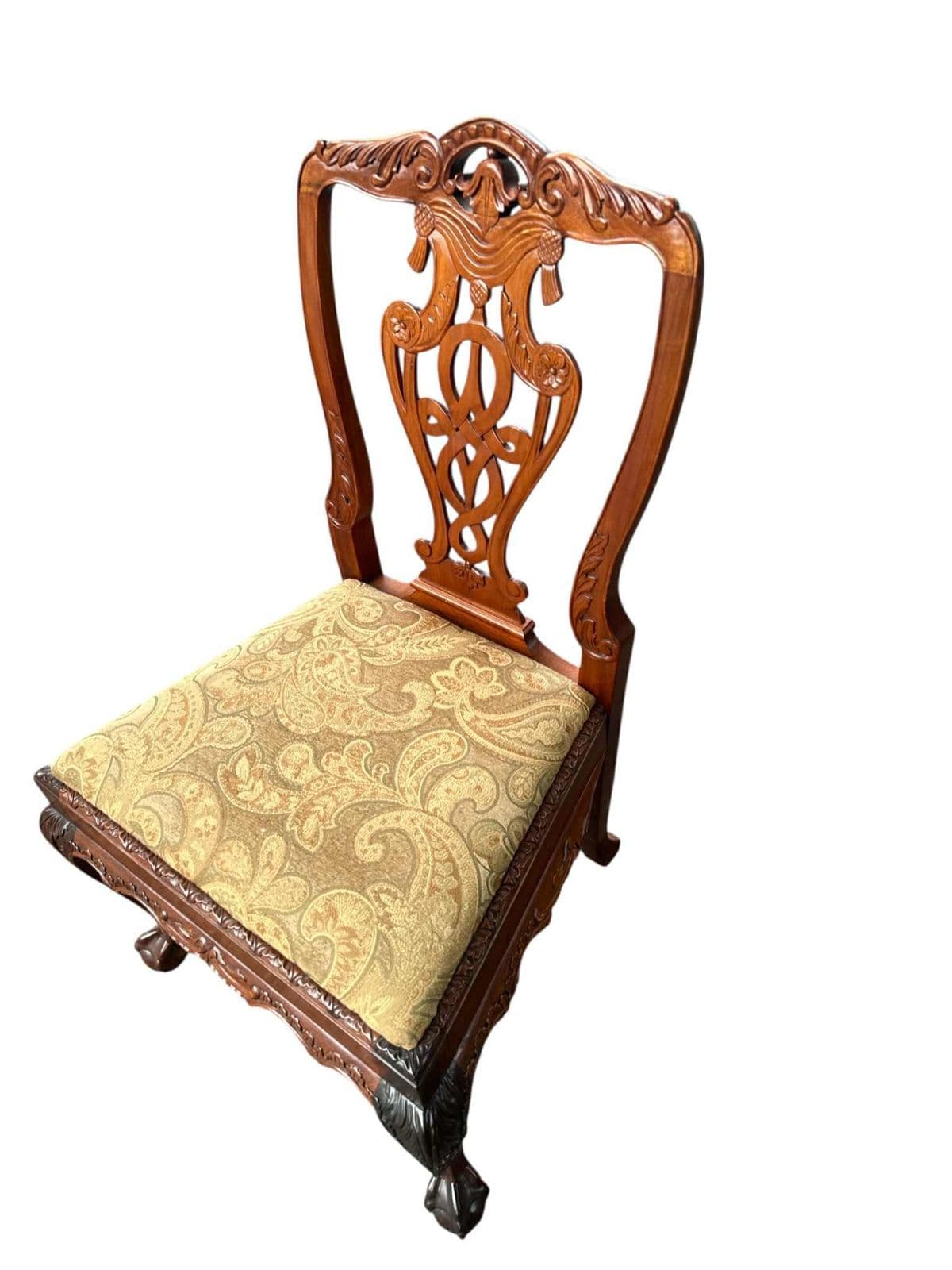 Solid Mahogany Chippendale Dining Chairs - Set of 8 Including 2 Armchairs - Circa Mid 20th Century - Thumbnail 8