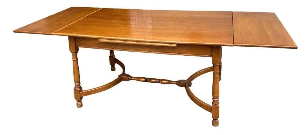 Heywood-Wakefield Vintage Birch Wood 84" Dining Table With Four Chairs - Mid 20th Century - Thumbnail 3