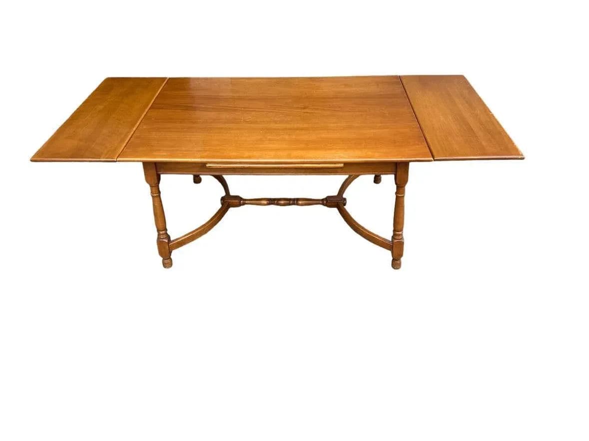 Heywood-Wakefield Vintage Birch Wood 84" Dining Table With Four Chairs - Mid 20th Century - Thumbnail 5