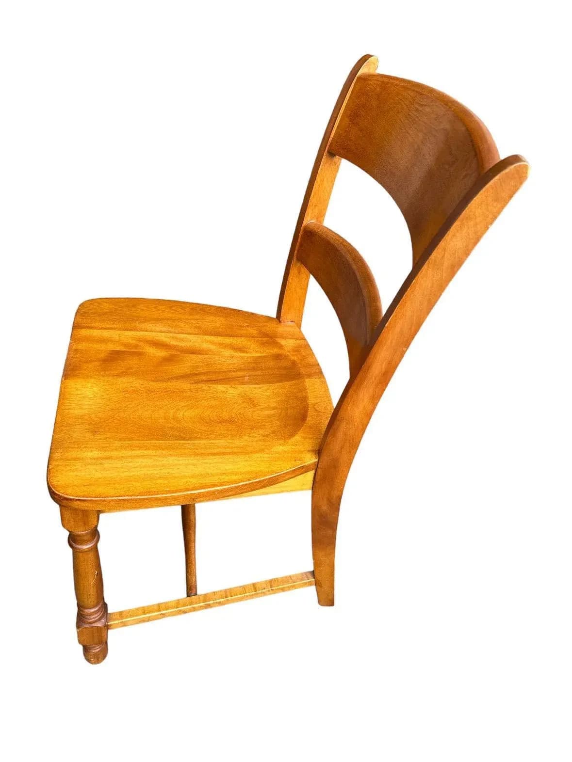 Heywood-Wakefield Vintage Birch Wood 84" Dining Table With Four Chairs - Mid 20th Century - Thumbnail 4