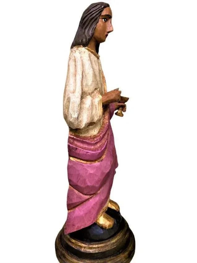 Large Mexican Santo Image of Santa Barbara by Jorge Morales Europa - Early 21st Century - Thumbnail 4